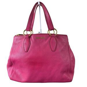 Miu Miu Pink Leather Handbag W/ Certificate of Authenticity